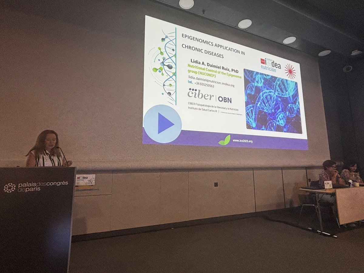 🧬 “Shaping health through nutritional epigenetics”
📍 #ICN2025 Congress | @Imdeanutricion  Symposium
👩‍🔬 Our Pi, <a href="/dr_lidia/">Lidia Daimiel</a> presented how nutrition modulates gene expression via DNA methylation and microRNAs.
🔍 #epigenetics  as a key to precision #nutrition!
<a href="/CIBERobn/">CIBERobn</a>