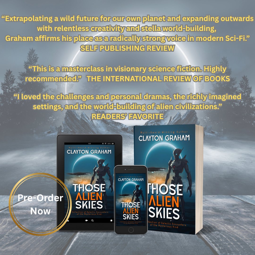 The universe still has secrets waiting to be found…
✅ Those Alien Skies is your next #scifi escape.
✅ For fans of Clarke, Asimov, and The Expanse.
#preorder for #99cents
mybook.to/thosealienskie… 
#ScienceFiction #SpaceOpera #mustread #readers #bookworms #TBR