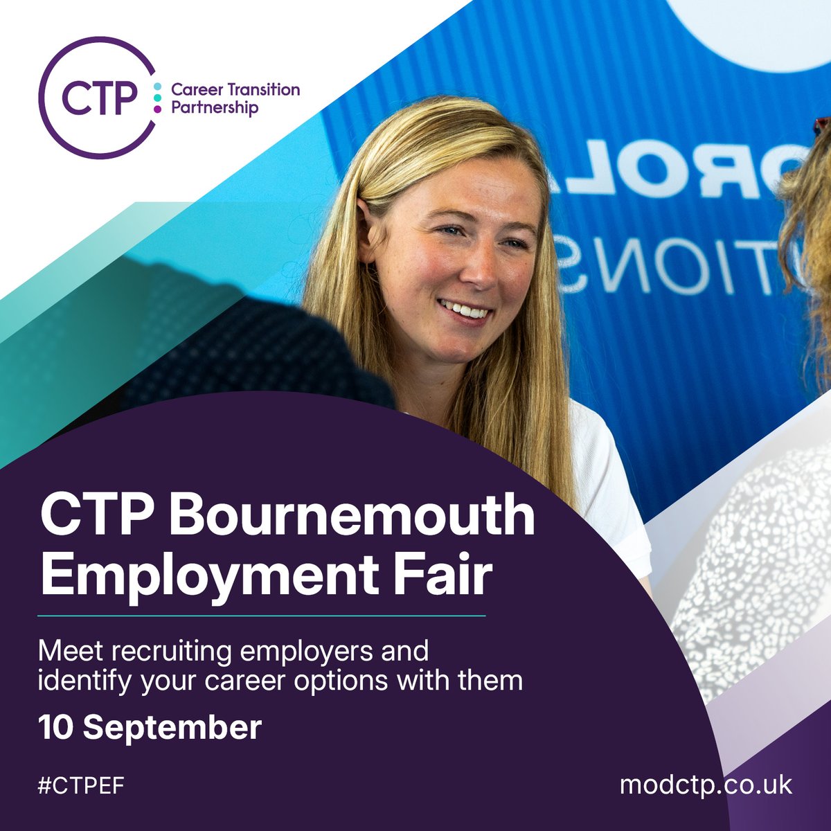 📆 𝗦𝗮𝘃𝗲 𝘁𝗵𝗲 𝗱𝗮𝘁𝗲! Two weeks until we head to Bournemouth for our ninth Employment Fair of the year. Join us for a day filled with opportunities to connect with employers &amp; discover how we can support your transition. 𝗕𝗼𝗼𝗸 𝗵𝗲𝗿𝗲 ➡️ hubs.la/Q03FtQmm0 #CTP