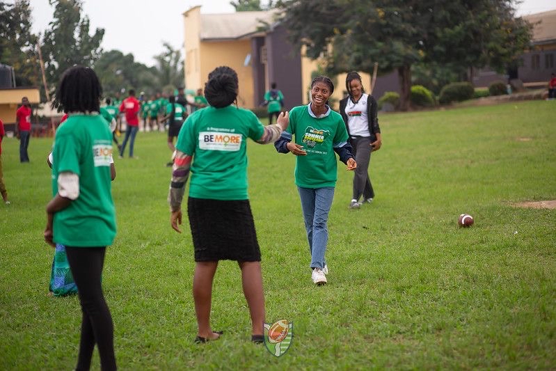 Greatness in the making. The BEMORE Girls are learning flag football from the best hands at camp, strength, skill &amp; sisterhood on display!

#Huddlway #Nafa #BrownsNigeria #Gridirongems #Bemore #Summercamp
