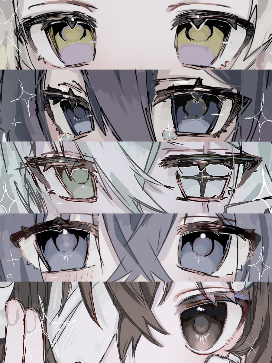#このタグを見た人は自分の絵の目部分をのせる