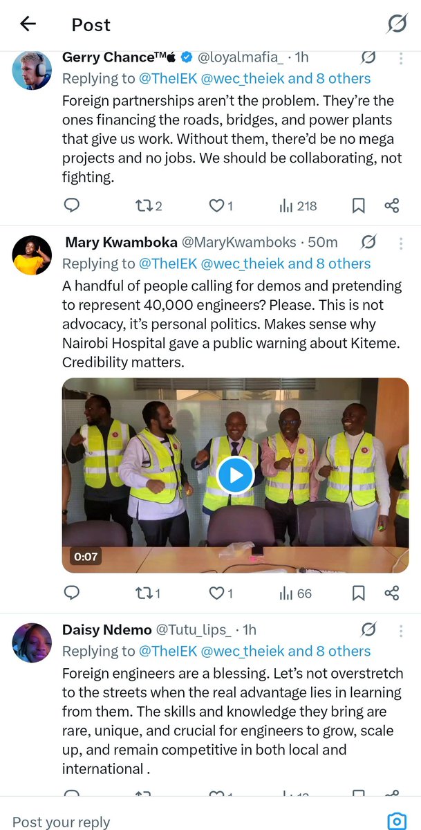 Engineers planned protests for their rights today, but there's a team that has been paid to demoralize them, we have a long way to go.