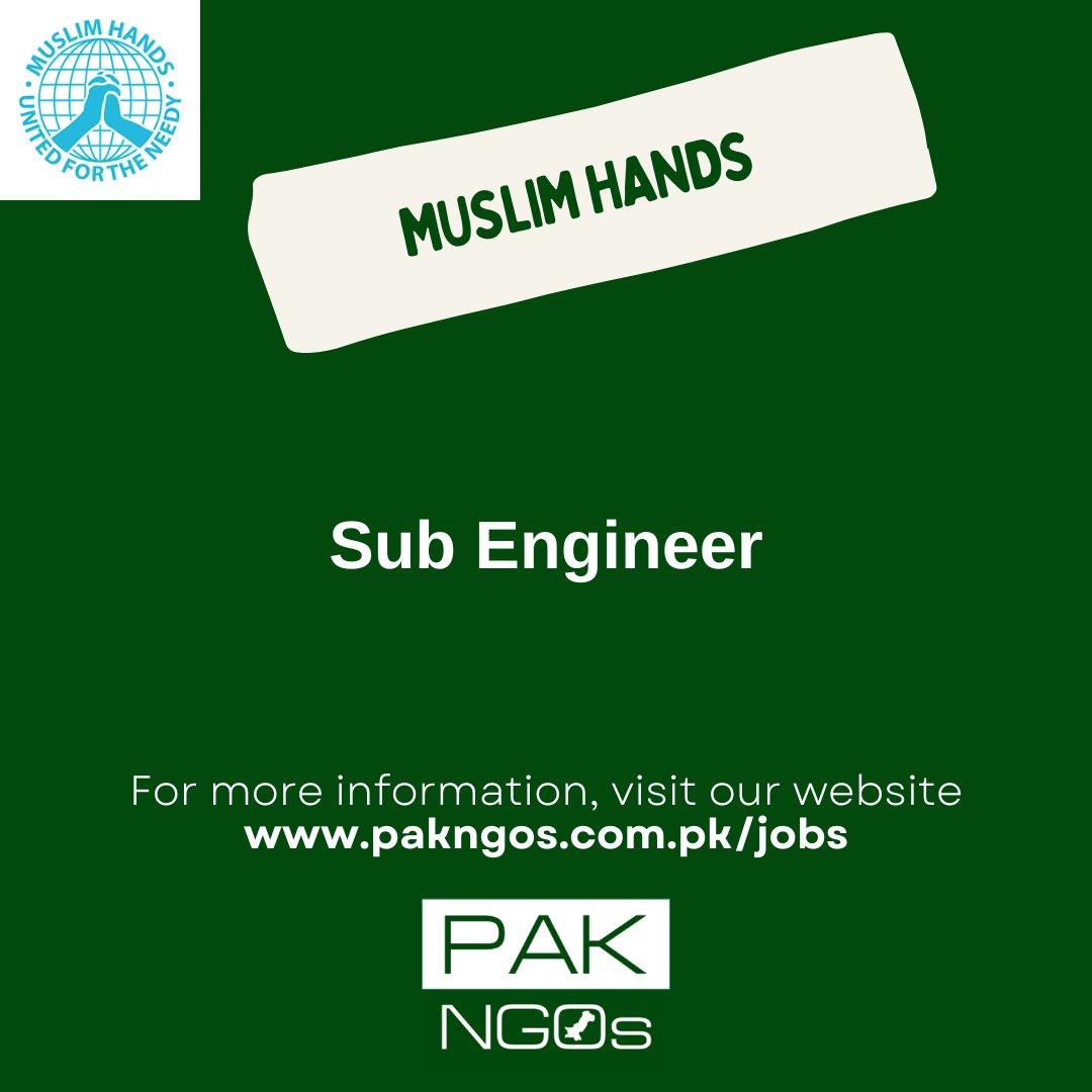 PAK_NGOs's tweet image. Muslim Hands needs a Sub Engineer.

pakngos.com.pk/job/sub-engine…

#SubEngineer #Jobs #MuslimHands #Pakistan #HiringNow #JobOpportunity #INGO #NGOJobs #Recruitment #Vacancy #VacantPosition #Vacancies2025 #JobSearch #ApplyNow