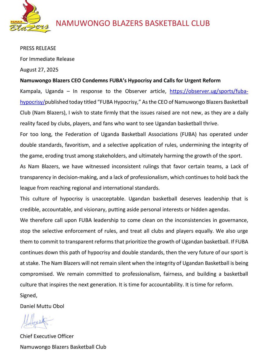 Urgent Press Release