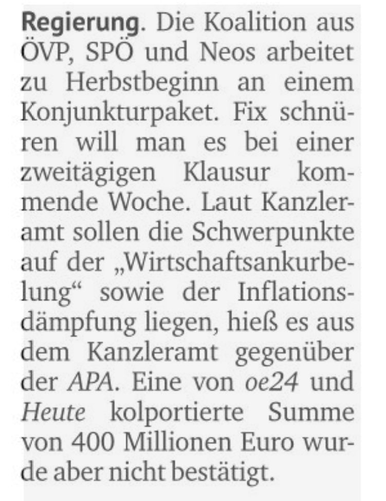 Man darf davon ausgehen, dass so ein „Konjunkturpaket“ um einige hundert Millionen € mehr die #Inflation ankurbelt als die Konjunktur.