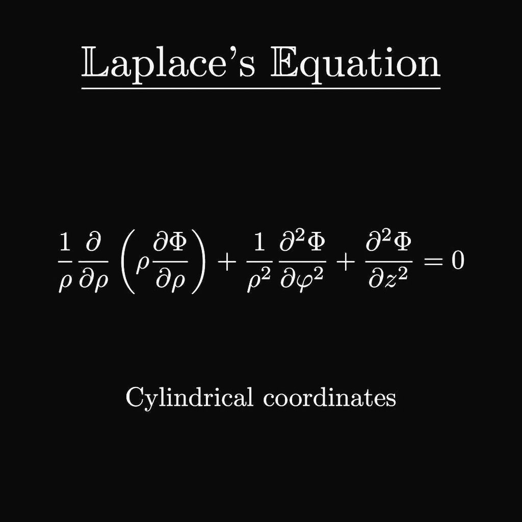 Laplace's Equation.
Cylindrical Co-ordinates
