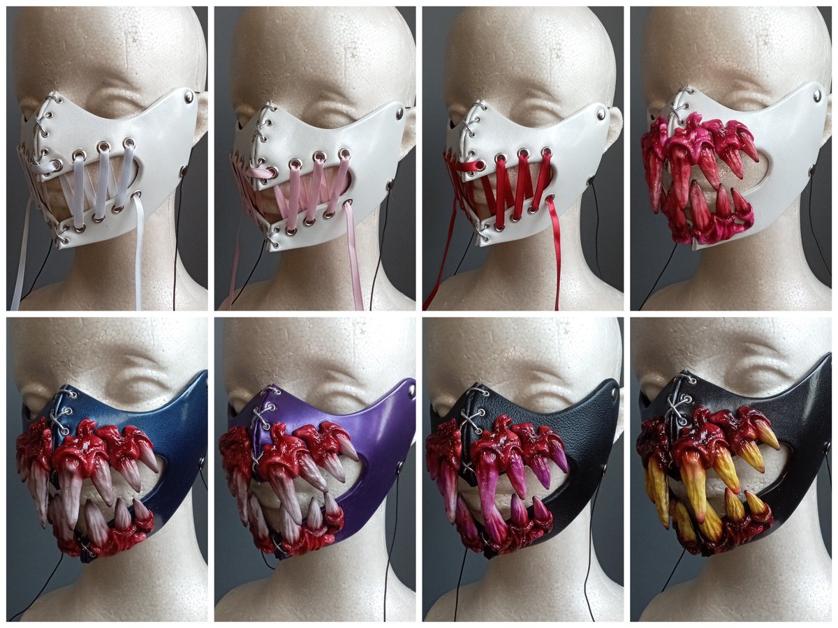 新作追加出来ました！
リボンマスク 各￥9,000
ばろくん(<a href="/ba_ro_ku_e/">ばろくえ。8/31ソニガレ高円寺/雀蜂</a>)とのコラボ作品
キモキバマスク
各￥20,000