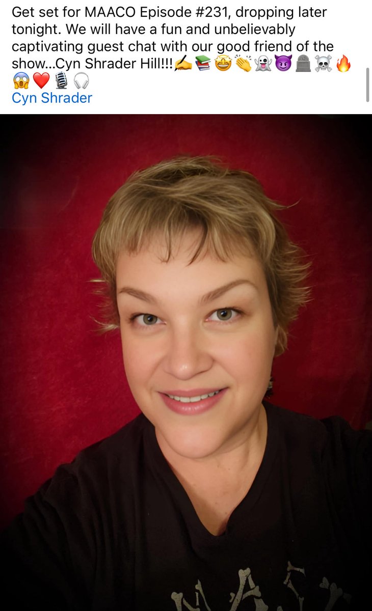 #CynShraderHill #guestchat #author #paranormal #podcast #fun #Creepies #MentalHealthMatters #MAACO