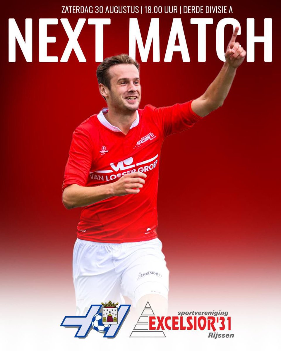 📣𝐕𝐨𝐥𝐠𝐞𝐧𝐝𝐞 𝐰𝐞𝐝𝐬𝐭𝐫𝐢𝐣𝐝 📣

<a href="/VVHoogeveen/">VV Hoogeveen</a> 🆚 <a href="/excelsior31/">SV Excelsior'31</a> 
📅 Zaterdag 30-08
🕒 18.00 uur
📍 Hoogeveen