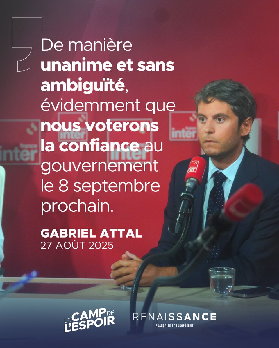 Nous serons toujours du côté de la stabilité, du travail et de la responsabilité.