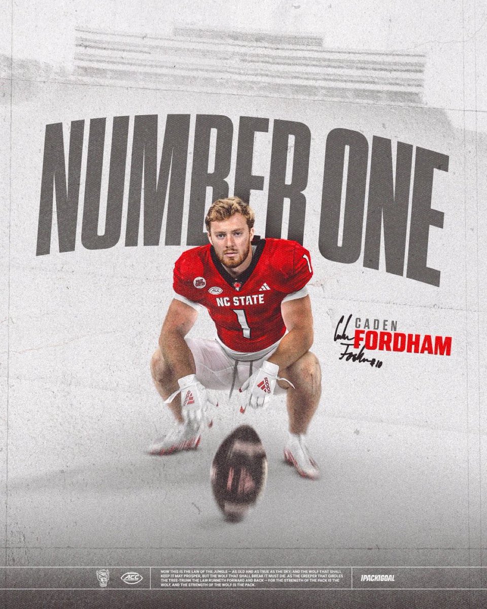 Mallory Jones (@_callmemal) on Twitter photo ONE DAY! TOMORROW!!!
The REAL Caden Fordham <a href="/Caden_Fordham/">Caden Fordham</a> day away. 😉
Our Alpha Wolf 🐺 is about to lead <a href="/PackFootball/">NC State Football</a> into battle to crush those Pirates and burn the boats! ❤️
<a href="/LO_Wolfpack/">Locked On Wolfpack</a> <a href="/savanah2j/">Savanah Tujague</a> <a href="/OnePackNIL/">One Pack NIL</a> ONE DAY! TOMORROW!!!
The REAL Caden Fordham <a href="/Caden_Fordham/">Caden Fordham</a> day away. 😉
Our Alpha Wolf 🐺 is about to lead <a href="/PackFootball/">NC State Football</a> into battle to crush those Pirates and burn the boats! ❤️
<a href="/LO_Wolfpack/">Locked On Wolfpack</a> <a href="/savanah2j/">Savanah Tujague</a> <a href="/OnePackNIL/">One Pack NIL</a>