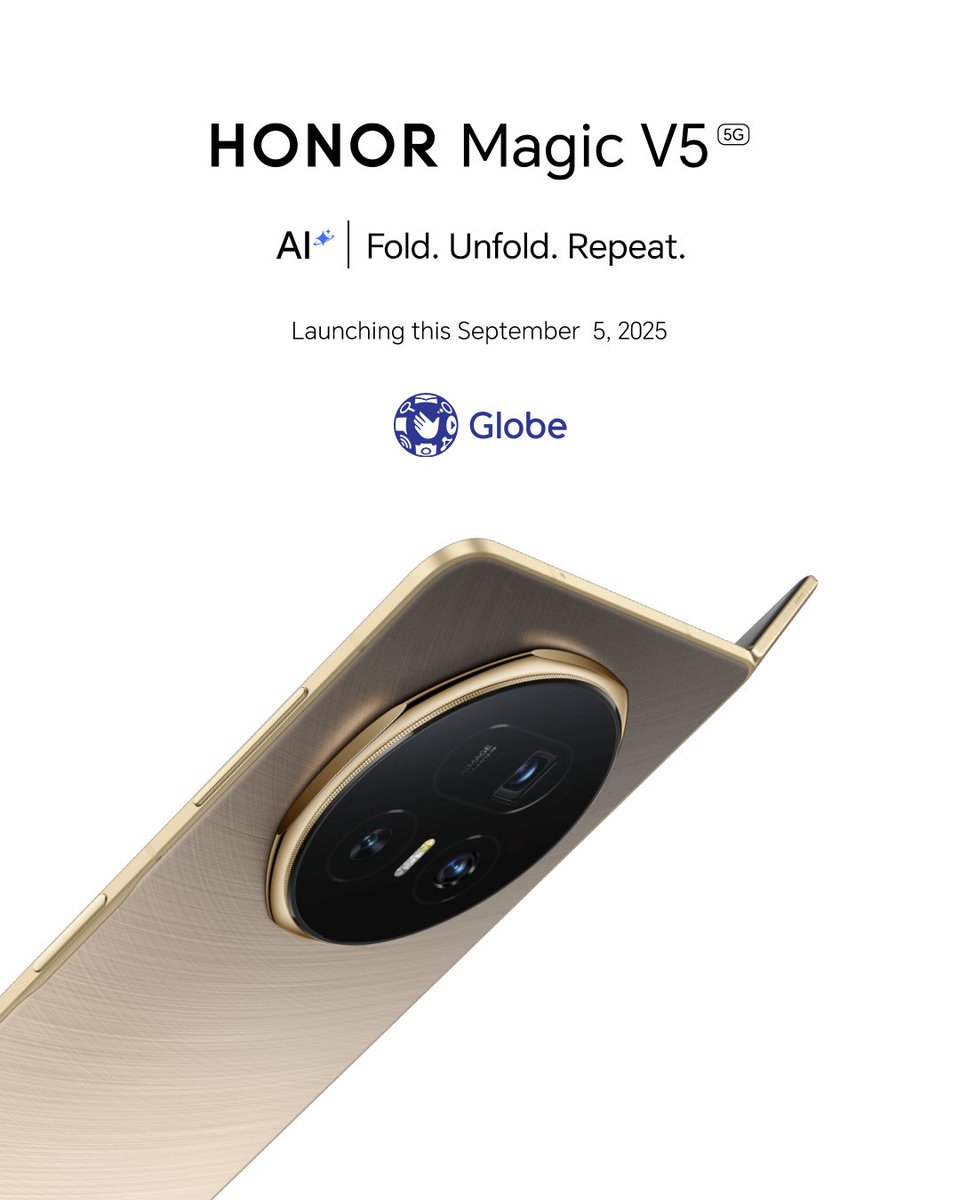 HONORPHL's tweet photo. Step into the world of premium and prestige with πππππ πππ π’π ππ! π«
Redefining innovation with #MyFirstFoldable.
Unfolding on πππ©πππ¦πππ« π! Exclusively with Globe.
#HONORMagicV5
#FoldUnfoldRepeat https://t.co/vOkVh5ZaRm