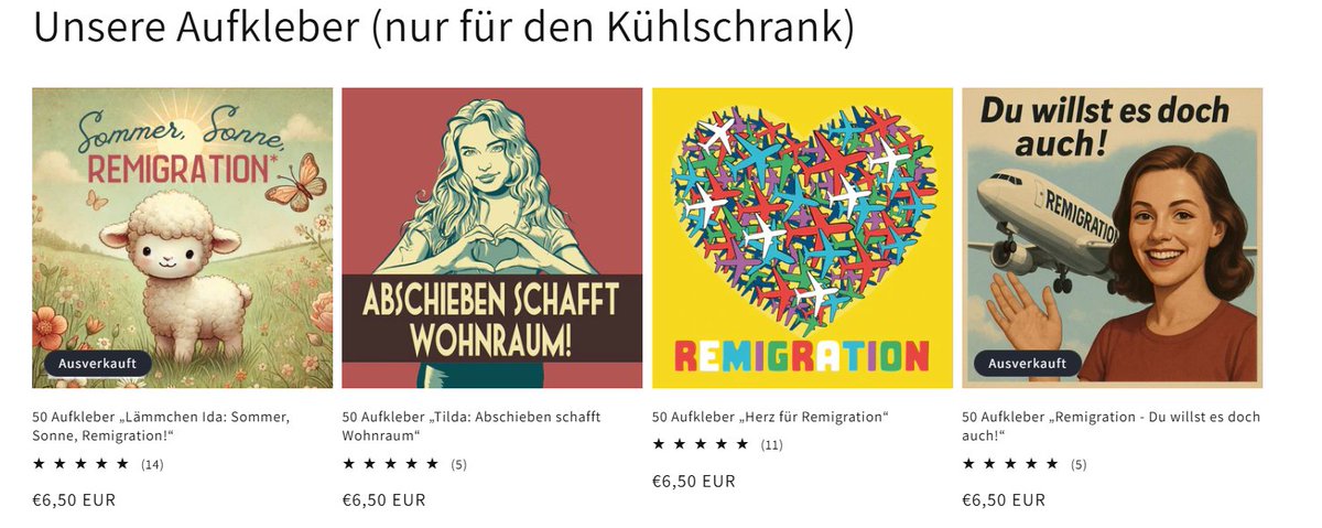 W kręgach AfD, szczególnie w środowisku byłej młodzieżówki Junge Alternative, rozwija się specyficzna popkultura influencerska.

Estetyką przypomina kolorowe, instagramowe treści, lecz jej przekaz sprowadza się do postulatu deportacji wszystkich osób niebędących „bio-Niemcami”.