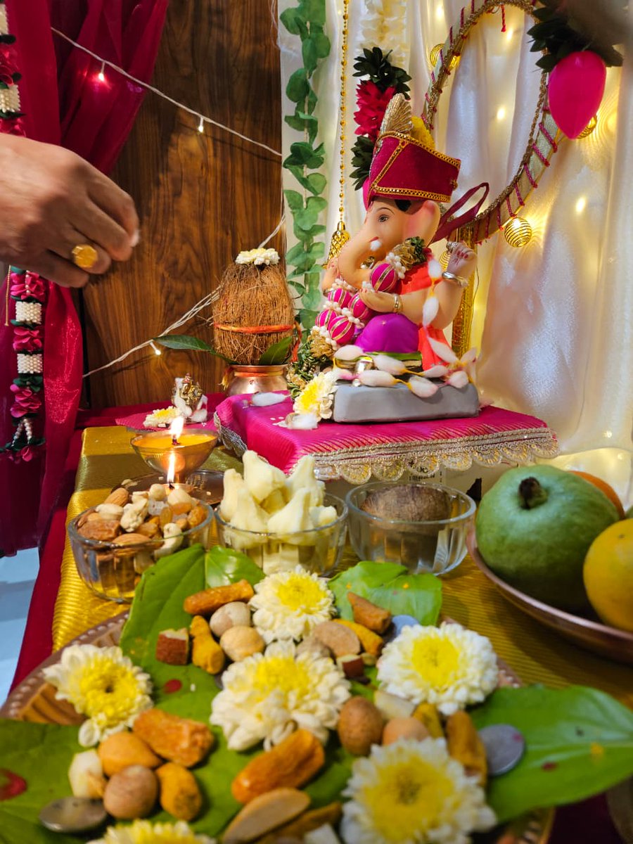 Bappa’s blessings, straight from our home to yours 💛