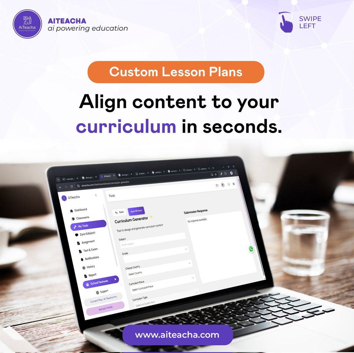 AITeacha_Online's tweet image. All-in-One Teaching Power!

Why juggle multiple tools when AiTeacha gives you everything in one place, lesson notes, worksheets, visual aids, assignments &amp;amp; more. 
Try AiTeacha today. 

#EdTech #AiTeacha #TeachingMadeEasy #SmartClassrooms #TeachersTools #explorepage #trending