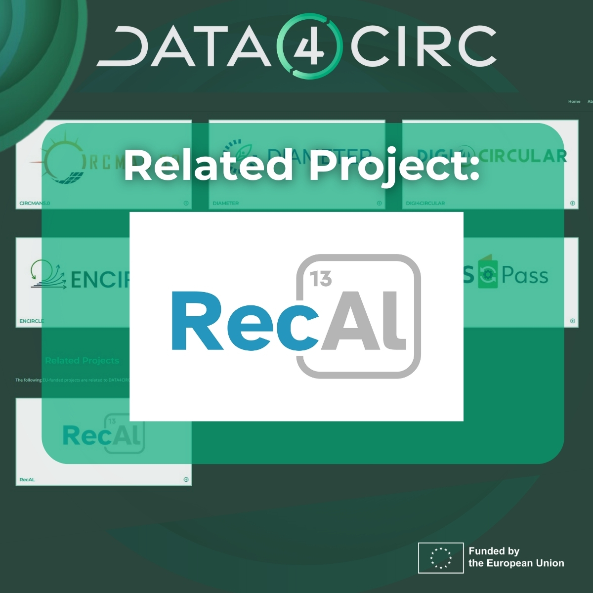 Data4Circ's tweet image. 📢The @Data4Circ website now features the @RecAL_Project as a related project!🎉
Together, we’re preparing an exciting new collaboration on circular economy innovation. Stay tuned! data4circ.eu/related-projec… #circulareconomy #teamwork #sustainability #future #europe #data