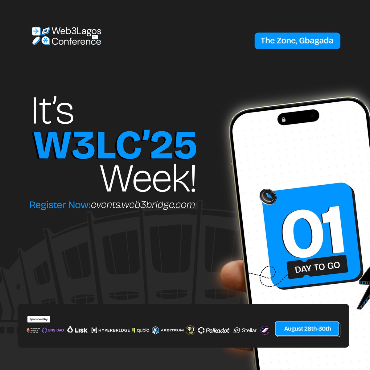 web3afrika's tweet image. 🚨 The Web3LagosConf 2025 season is finally here!
We’re less than 24 hours away from the biggest Web3 gathering in lagos🎉
From seasoned speakers to innovative partners, expect 3 days packed with learning, networking, and opportunities you don’t want to miss.
🔔 Don’t just…