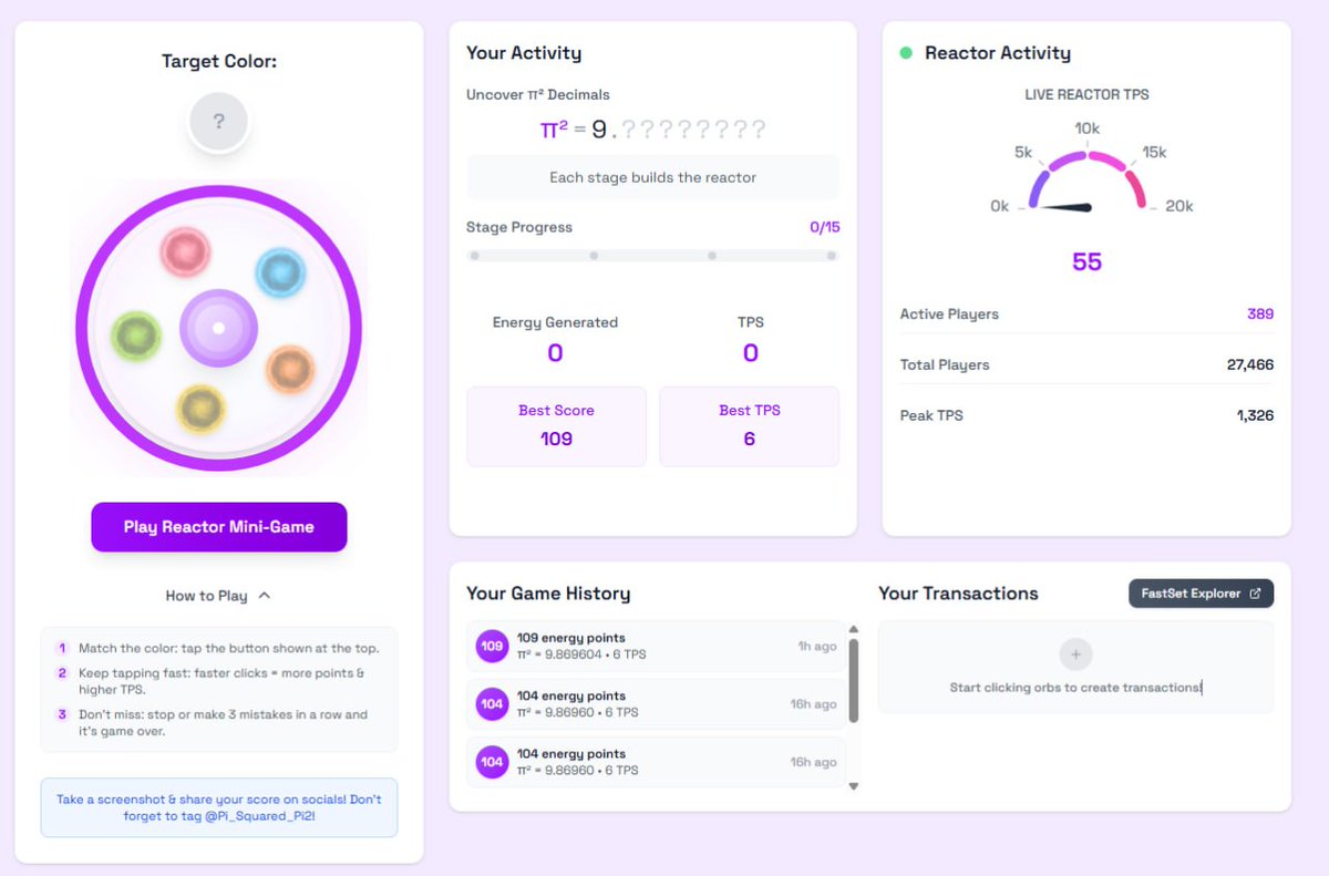 Mad's Crypto ๐ถ (@madscrypto_) on Twitter photo ๐ UPDATE: Piยฒ Reactor mini-game is now live with many new set of quests to earn Energy Points on <a href="/Pi_Squared_Pi2/">Pi Squared</a> testnet campaign!
Play it by clicking the color in the circle matching with the color shown above
๐ portal.pi2.network ๐ UPDATE: Piยฒ Reactor mini-game is now live with many new set of quests to earn Energy Points on <a href="/Pi_Squared_Pi2/">Pi Squared</a> testnet campaign!
Play it by clicking the color in the circle matching with the color shown above
๐ portal.pi2.network