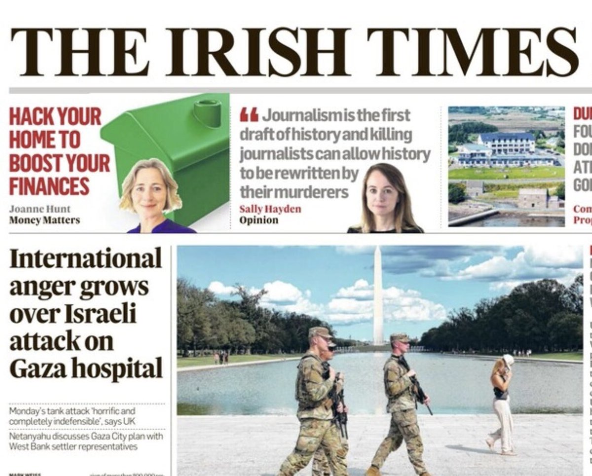 Irish Times front page today. Tried to write instead of just screaming. irishtimes.com/opinion/2025/0…