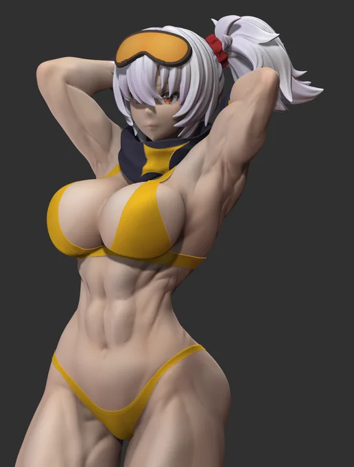 マテリアルとレンダラーいじってたらセルシェーダーとか結構いろいろあって面白い これとかすごくフィギュアっぽい