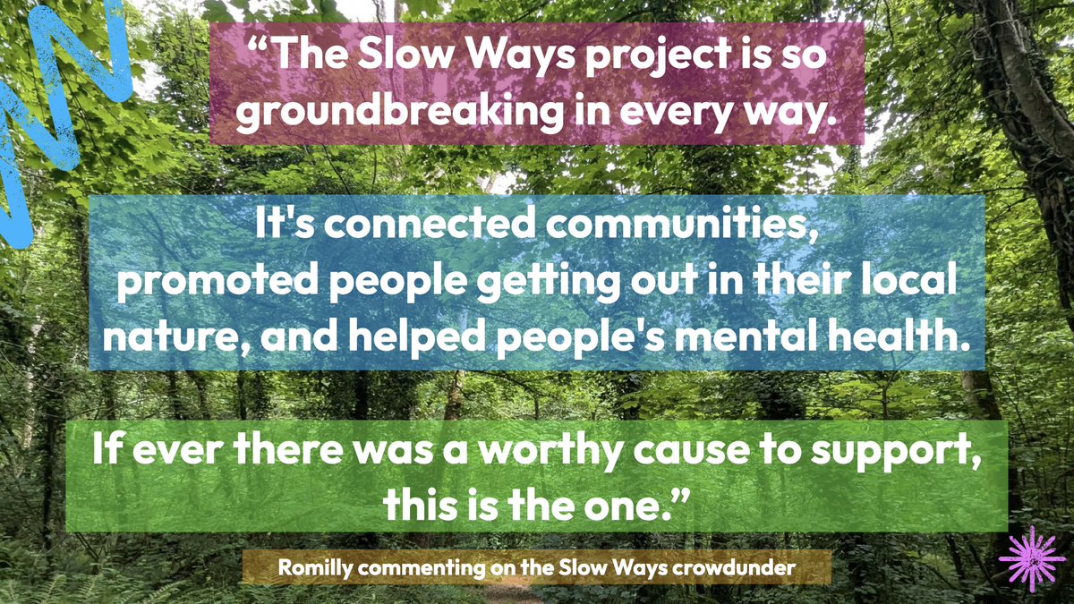 Help create the ultimate🚶🏃🏾‍♀️👩🏻‍🦽🚴‍🏇🏾 network for Britain and Ireland!

Just 4 days left to back our crowdfunder!

Show your support with as little as £1. 

Give more and claim some great rewards! Find out more and support us here crowdfunder.co.uk/p/slowways ❤️💫