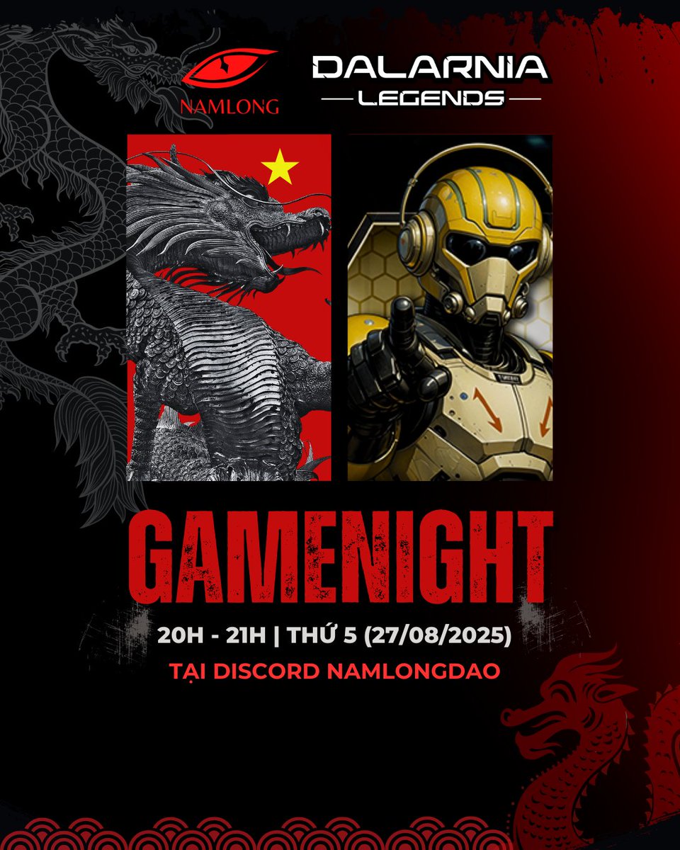 Vietnam Gamenight: Dalarnia Legends x NamLongDAO 🔥

Gamenight được tài trợ bởi <a href="/dalarnialegends/">Dalarnia Legends</a> 🤖 🃏

⏰ 20H, tối 27/08/2025 (THỨ 5)
📌 Discord NamLongDAO
🎁 $200 $D cho 10 winners (6137.76 token, 200$)
🗣️ Host: <a href="/FattorCrypto/">Fattor.abs🐉</a> 😜

Đăng ký tham gia Gamenight dưới CMT ⤵️