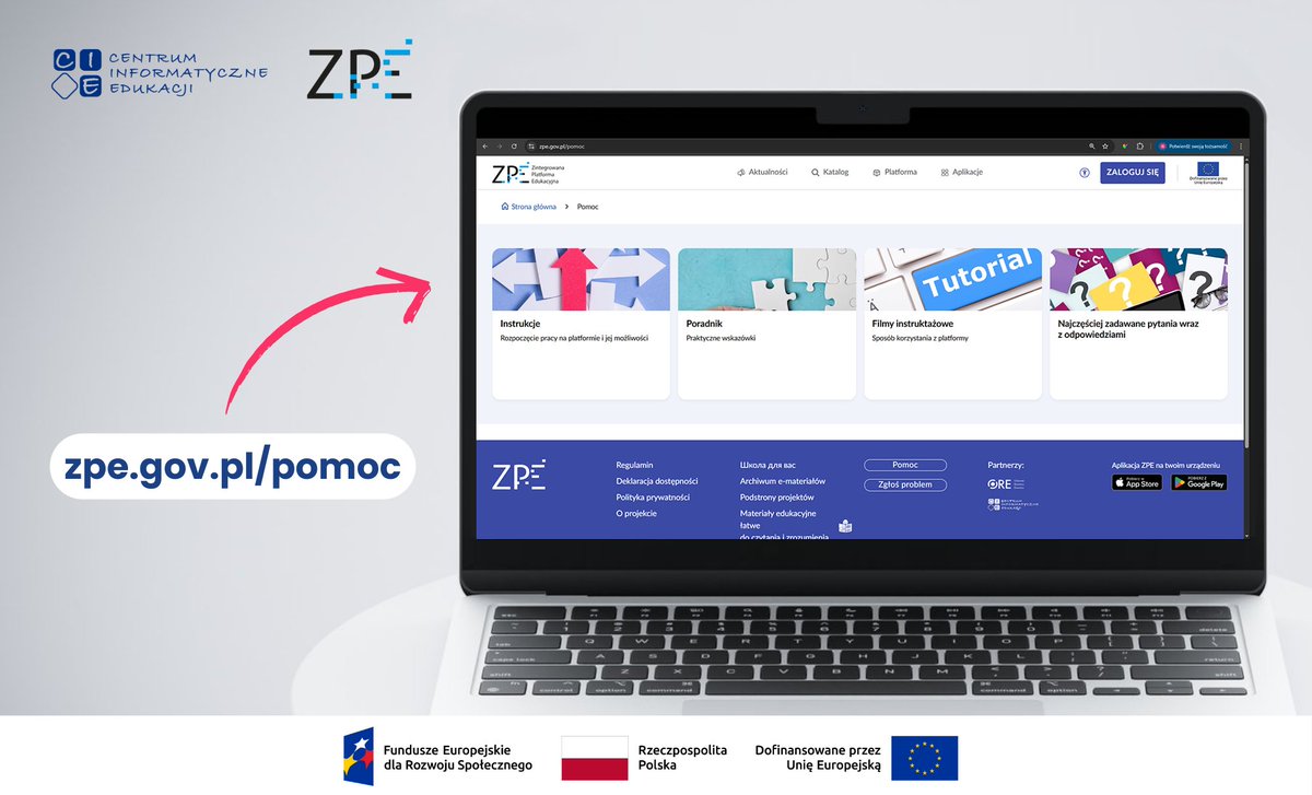 zpe.gov.pl/pomoc - jak rozpocząć pracę na Platformie i jakie są jej możliwości? Instrukcje, poradniki, filmy instruktażowe i FAQ. Zapraszamy!

#FunduszeUE #FunduszeEuropejskie