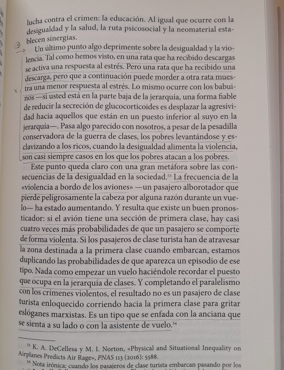 Otrosvendran's tweet photo. "La guerra del último contra el penúltimo", pero explicada mediante sociología, psicología y neurología. Todo cruzado. 

La base: la desigualdad económica.

Deprimente, como dice el libro. 

Aunque sea largo, insto a que lo lean. https://t.co/rjQqF6cdWK