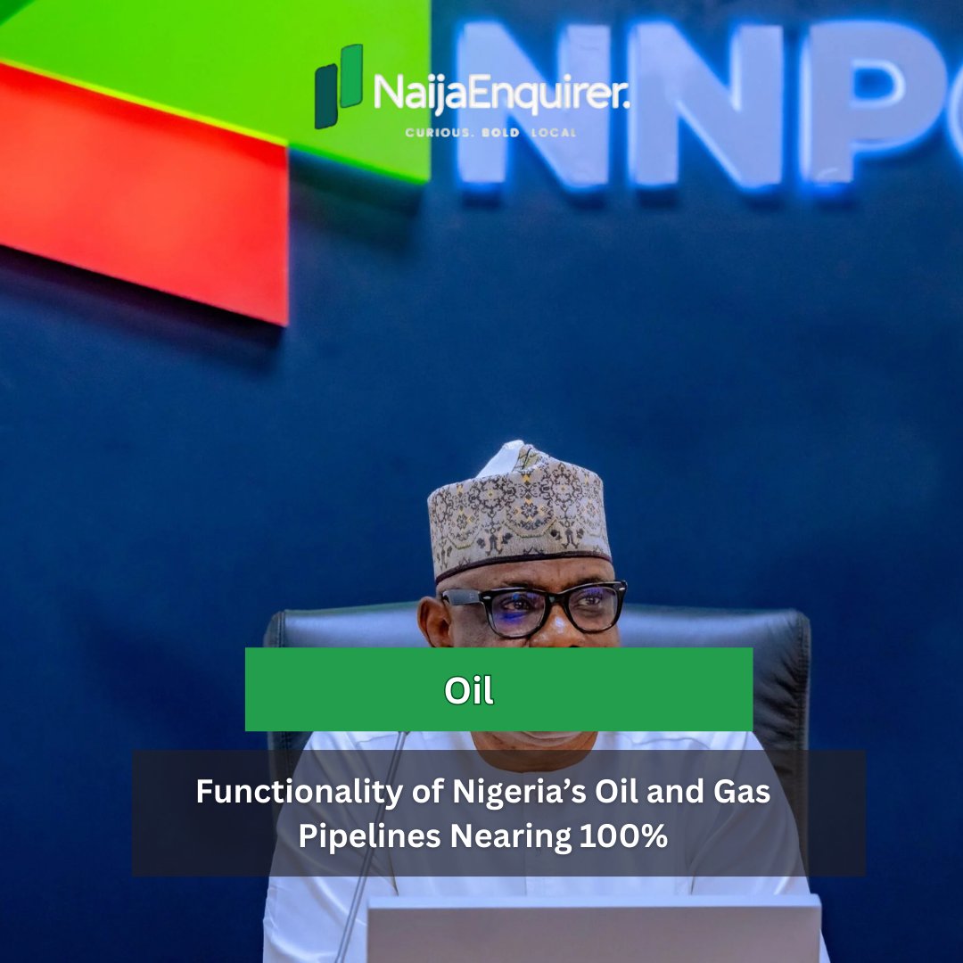 NaijaEnquirer's tweet image. Functionality of Nigeria’s Oil and Gas Pipelines Nearing 100%

🔗 naijaenquirer.ng/functionality-…

#OilAndGas #NigeriaEnergy #PipelineInfrastructure #EnergyEfficiency #NaijaEnquirer