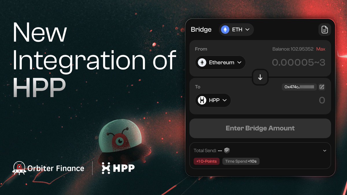 Orbiter Finance 🛸 (@orbiter_finance) on Twitter photo New Integration with House Party Protocol (HPP)
<a href="/aergo_io/">Aergo (HPP)</a> is a cost-efficient, scalable, and developer-friendly Layer 2 network built on the Arbitrum Orbit.
Bridge $ETH, $USDC and $HPP to HPP Mainnet: orbiter.finance/bridge/Ethereu…
Read on to discover more: orbiter.finance/blog/x2y6ft4oj… New Integration with House Party Protocol (HPP)
<a href="/aergo_io/">Aergo (HPP)</a> is a cost-efficient, scalable, and developer-friendly Layer 2 network built on the Arbitrum Orbit.
Bridge $ETH, $USDC and $HPP to HPP Mainnet: orbiter.finance/bridge/Ethereu…
Read on to discover more: orbiter.finance/blog/x2y6ft4oj…