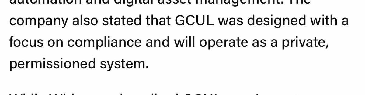 MoneyLord's tweet image. For people that sold KTA cause of GCUL

GCUL is a private whitelabel chain, every private instiution who does not want to develop their own chain, can use it. KTA could be the ‘swift’ between these private chains.

Anyway $KTA proved a tech that has, schmidt confirmed that as…
