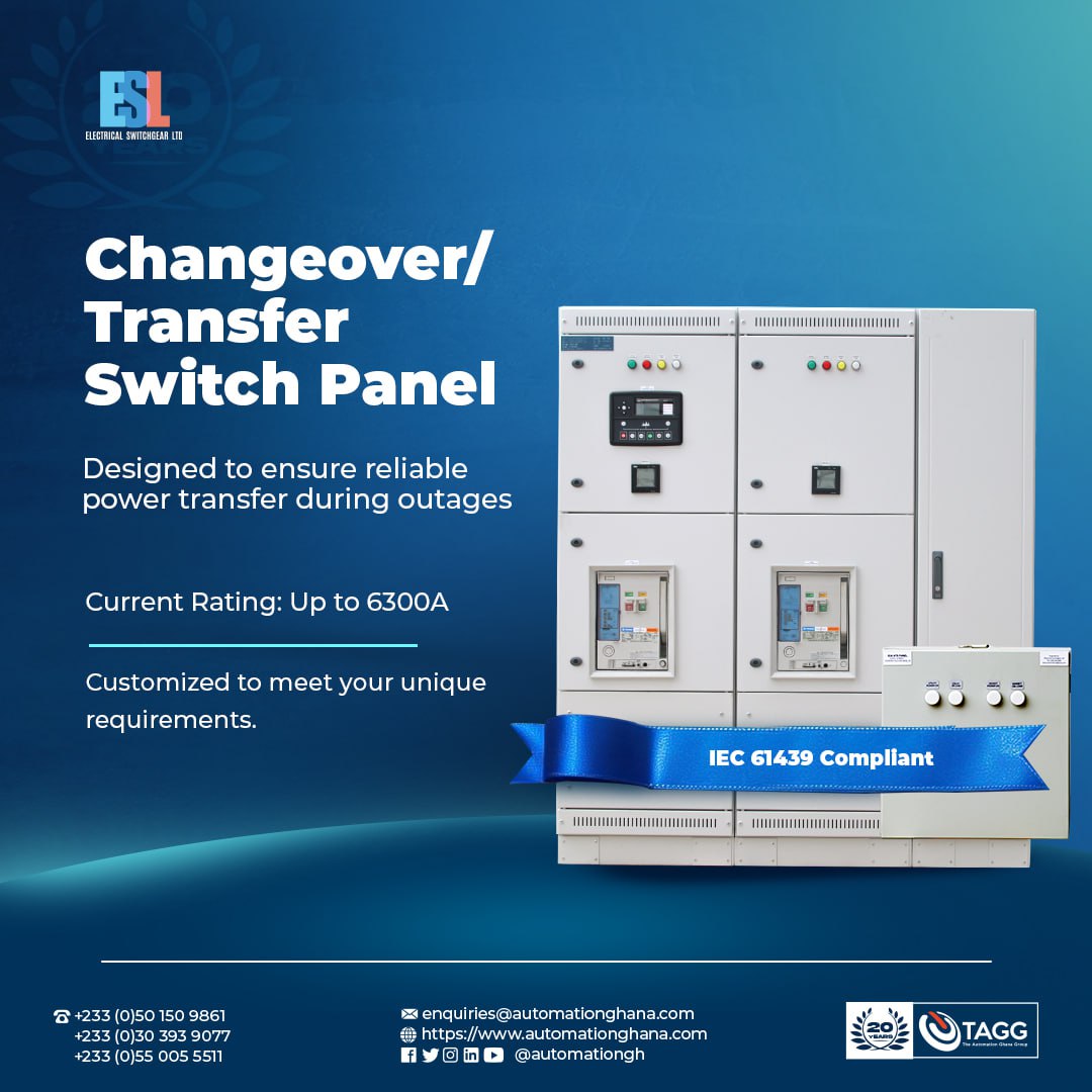 automationgh's tweet image. Power cut? ⚡ No stress.

Our changeover panels switch seamlessly, protect your systems, and even send smart alerts — keeping industries moving when the grid stops.
Strong. Reliable. Always on. 💡

☎️ 050 150 9861 | 030 393 9077

#NoDowntime #PowerMadeSimple #TAGG