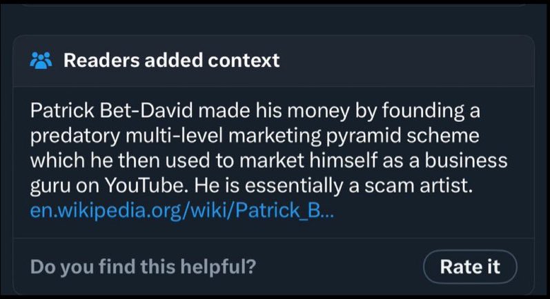 Patrick Bet-Star of David and Tim Pool are both on YouTube. I’m done with this guy.