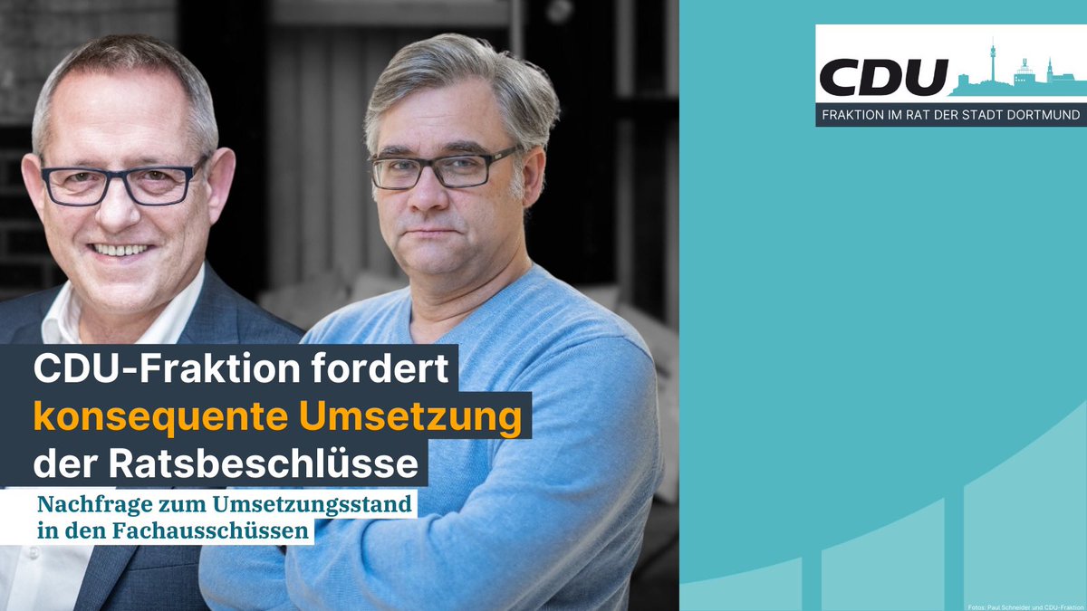 ❕CDU-Fraktion fordert konsequente Umsetzung der Ratsbeschlüsse - Nachfrage zum Umsetzungsstand in den Fachausschüssen ⁉️ cdu-fraktion-dortmund.de/artikel/situat…