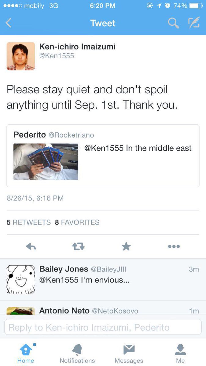 قبل ١٠ سنوات في مثل هذا اليوم، تسربت اللعبة المنتظرة Metal Gear Solid V عندنا واشتريت ٤ نسخ منها. تداولت بعض المواقع الغربية المختصة بالألعاب خبر التسريب وصورتي كانت الإثبات.

واحد من فريق تطوير اللعبة طلب عدم مشاركة تفاصيل اللعبة الين موعدها الرسمي في ١ سبتمبر.. ايام جميلة