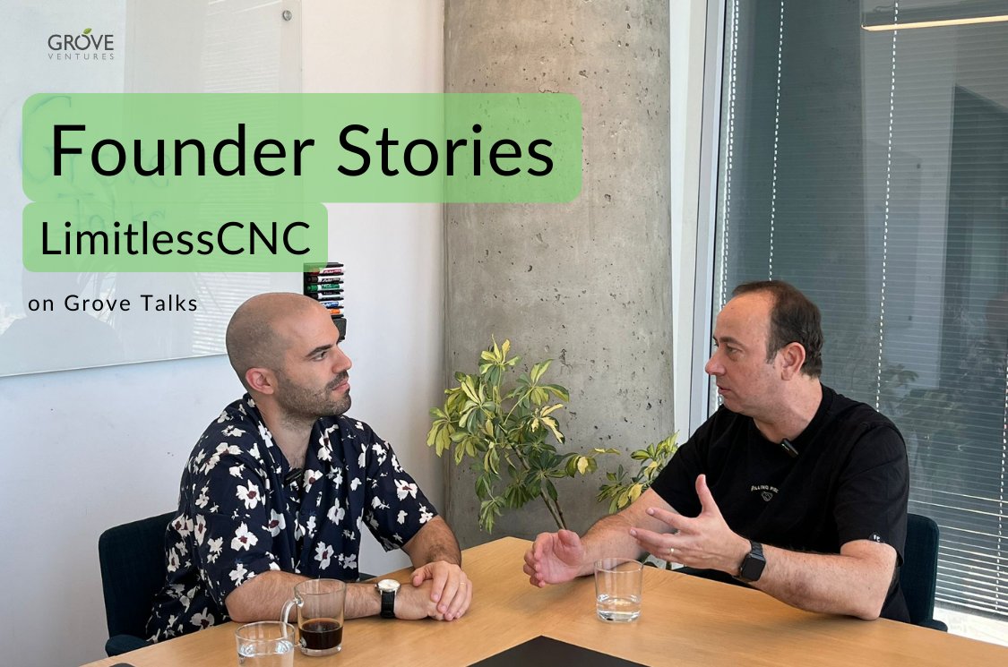 How did October 7th trigger the need and lead LimitlessCNC to disrupt the manufacturing industry, after talking to 100+ companies before writing a single line of #code?  

In our new #GroveTalks episode, <a href="/DavidPriev/">David Priev</a> shares with Lior Handelsman how Limitless CNC is reinventing