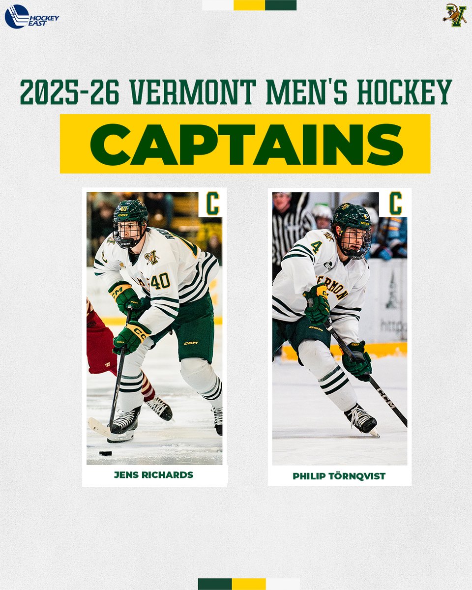 The 6⃣6⃣th &amp; 6⃣7⃣th Catamounts to don the 🇨
𝗝𝗲𝗻𝘀 𝗥𝗶𝗰𝗵𝗮𝗿𝗱𝘀
𝗣𝗵𝗶𝗹𝗶𝗽 𝗧𝗼̈𝗿𝗻𝗾𝘃𝗶𝘀𝘁
#802Hockey