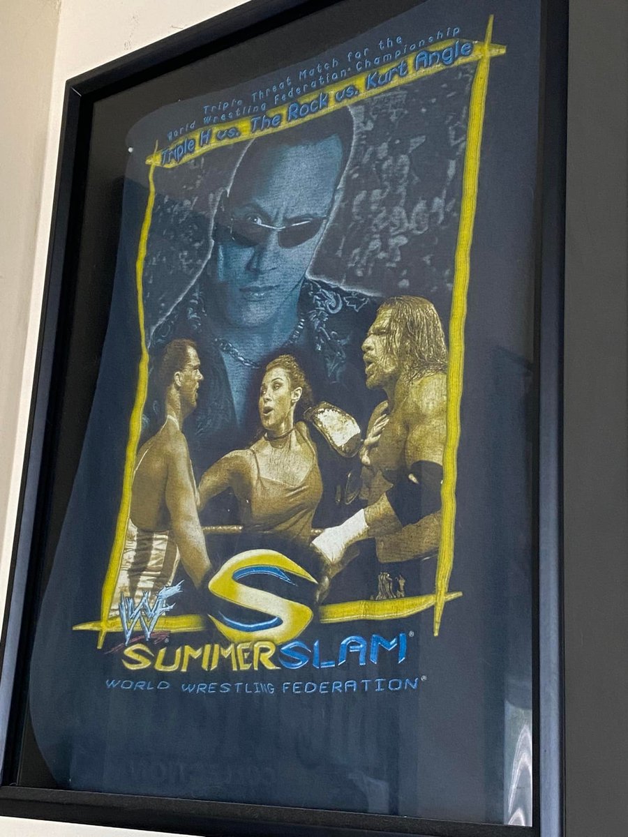 jagriff2's tweet photo. Happy 25th anniversary to one of the best PPVs I ever went to, Summerslam 2000 in Raleigh, NC. I still have my shirt and recently found a chair on marketplace @bullyray5150 @MATTHARDYBRAND @JEFFHARDYBRAND @RatedRCope @TestifyDVon @TheScottGarland @TheRealXPac @BrianRDJames https://t.co/U0K684Xill