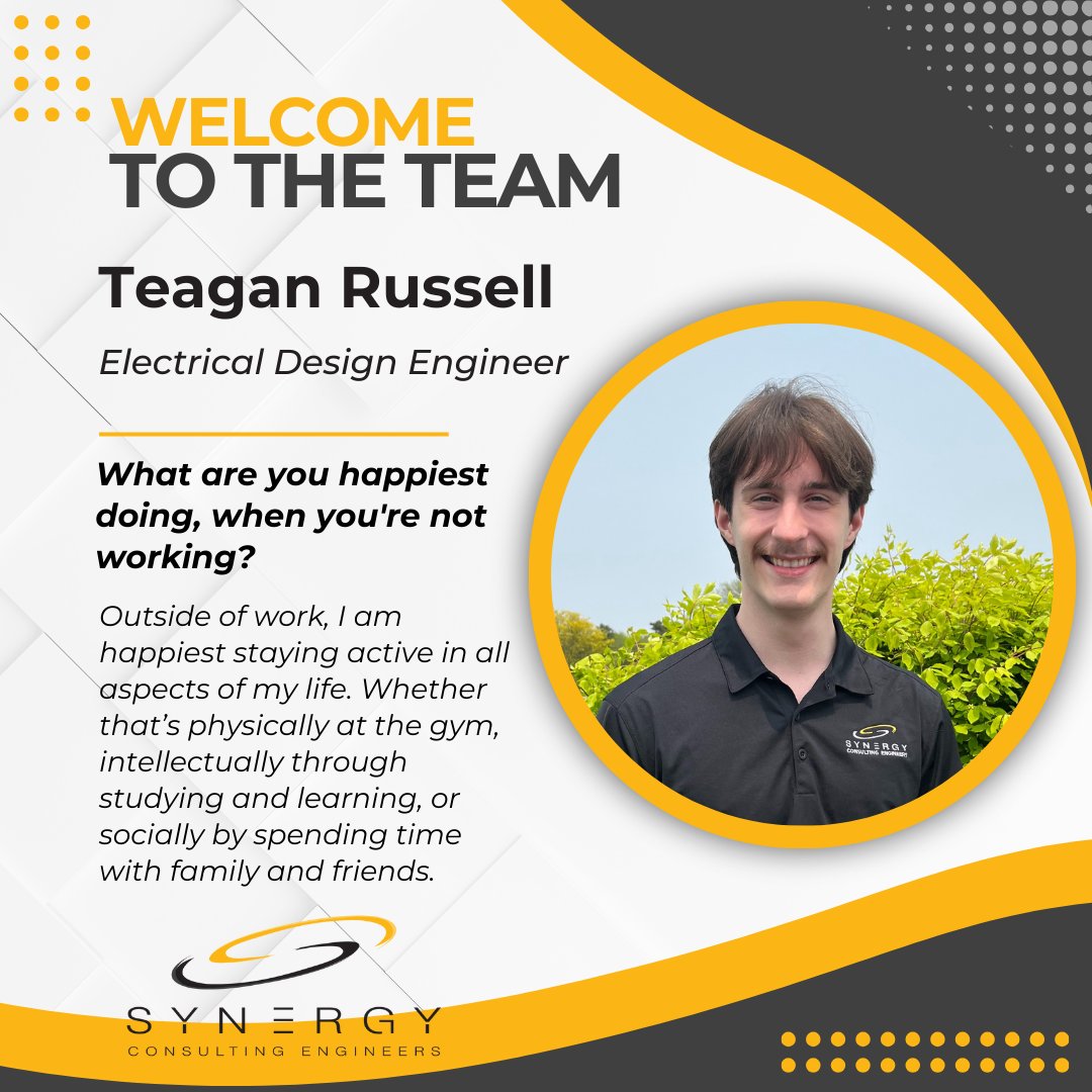 SynergyEngineer's tweet image. ⚡ Welcome to the Team! ⚡

We’re glad to announce that Teagan has joined us full-time as an Electrical Design Engineer! 

#WelcomeToTheTeam #ElectricalEngineer #GVSU #CareerGrowth #TeamUpdate