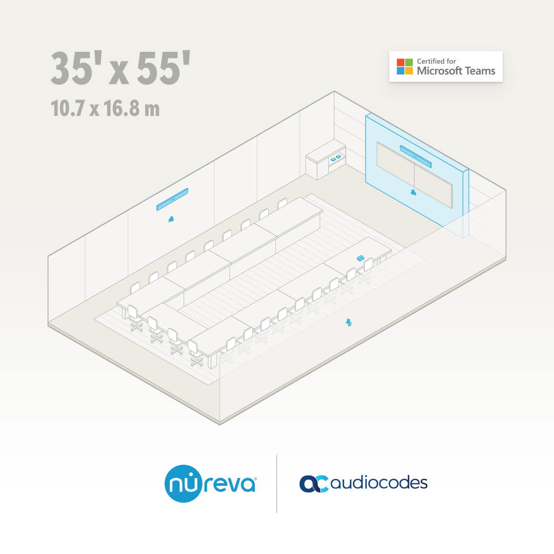 See how powerful collaboration CAN get - even in your largest meeting spaces!

What happens when you combine crystal-clear audio, smart video, and seamless control in one Teams Room setup? 

You get a powerful collaboration solution - brought to life by Nureva and AudioCodes.