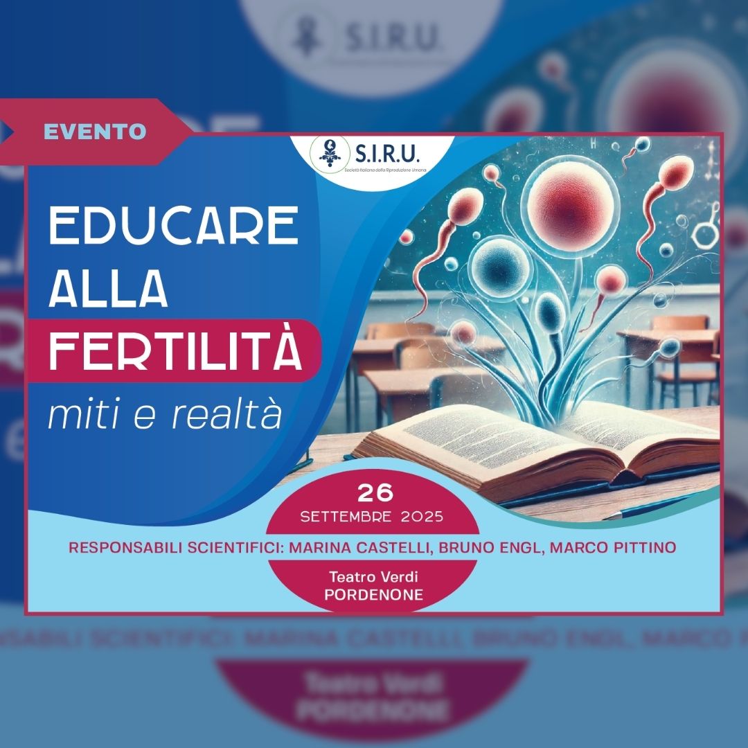 🔵"Educare alla Fertilità: miti e realtà" Congresso Regionale SIRU Nord-Est
Un appuntamento imperdibile per approfondire sfide, opportunità e miti nella medicina della riproduzione.
📆26 Settembre, Teatro Verdi, Pordenone
👉Per iscrizioni e programma pmaumanizzata.com/302-Congresso_…
#siru