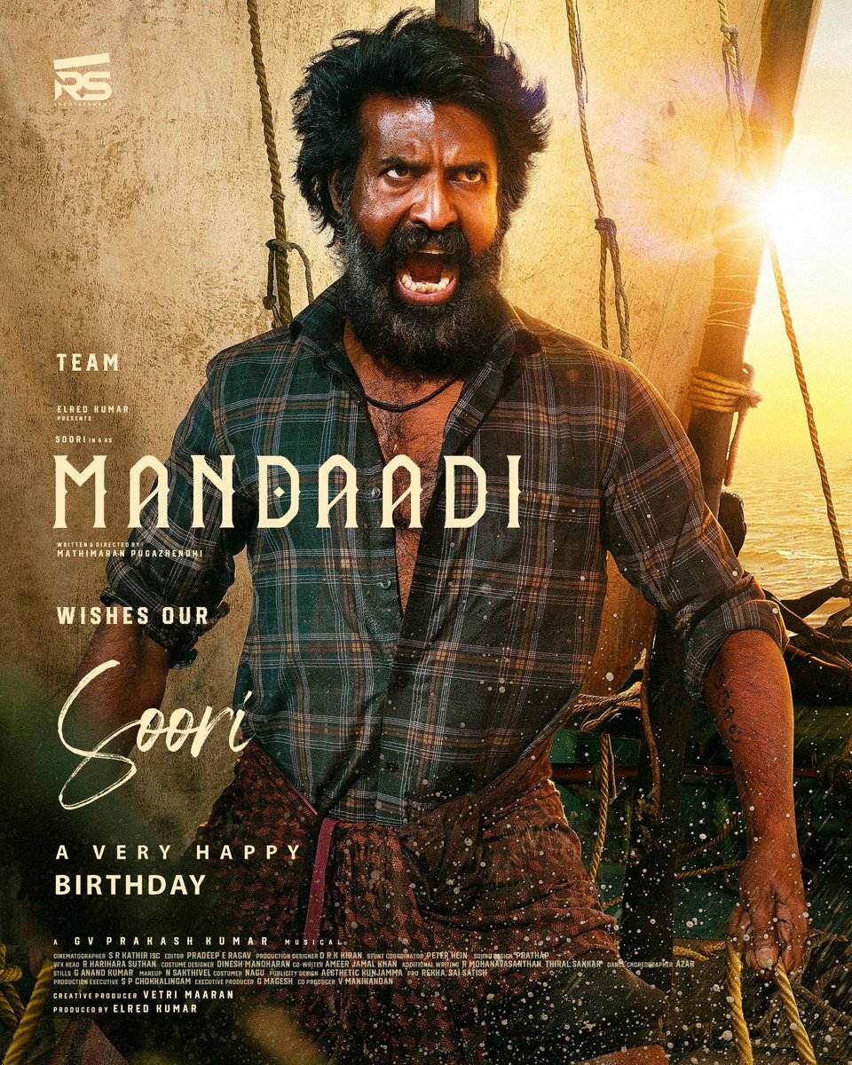 Ulaga_Cinema's tweet photo. #MANDAADI - #Soori Birthday Special Poster
#ActorSoori #Suhas #Sathyaraj #Mahima
#GVPrakash 🎶
#Mathimaran 📽
#HappyBirthdaySoori https://t.co/6Ym0mc3OT2