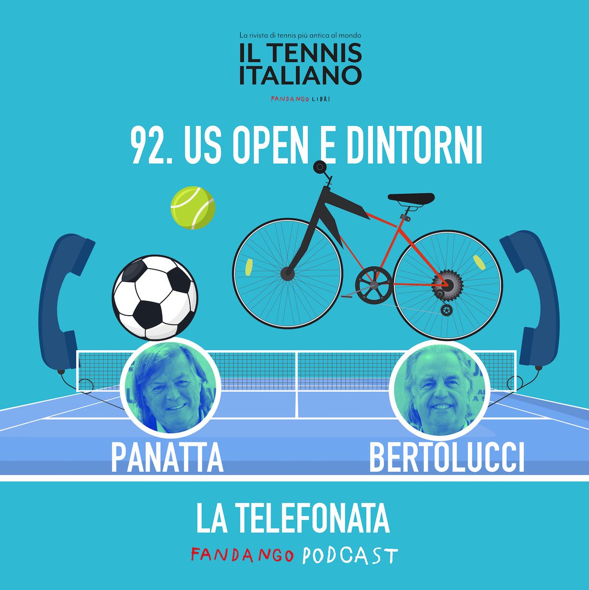 🎾 Adriano Panatta e Paolo Bertolucci commentano il primo turno degli U.S. Open e molto molto altro.
Si spazia dal calcio alla bicicletta, passando per i compensi attuali e le classifiche del passato.
🎧 open.spotify.com/episode/0KNO6k…

#latelefonata #fandangopodcast