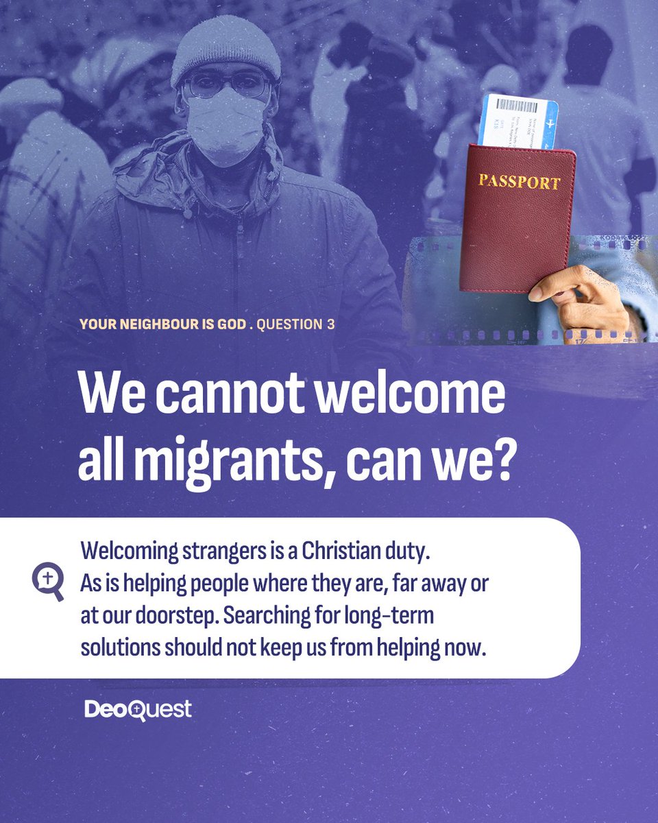 Discrimination is wrong: we should not only help those who could be useful to us, but the Christian thing to do is to find the best way to assist everyone who needs our help.

Read more about this question in the ‘Your neighbour is GOD’ book and the DeoQuest app.

#Immigration