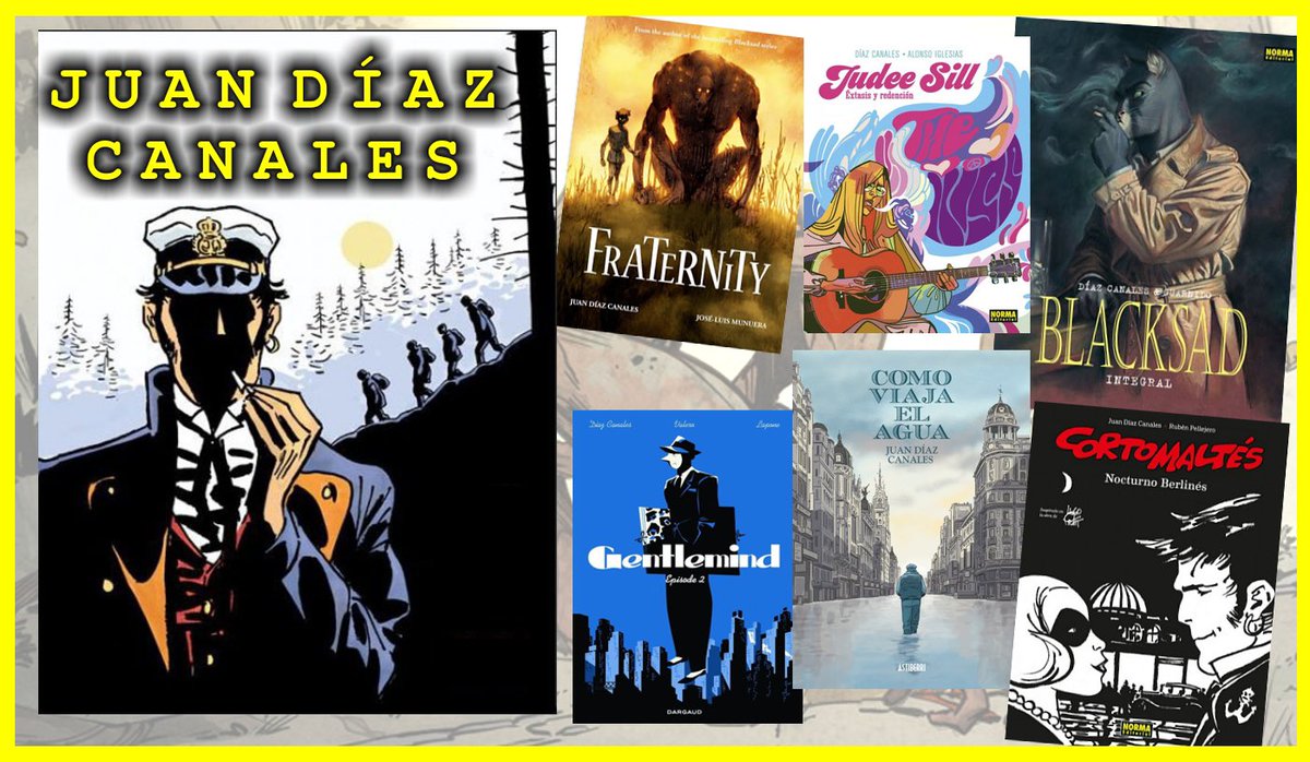 Nuestro guionista más internacional, JUAN DÍAZ CANALES, también estará en las Jornadas este 2025. Autor completo en COMO VIAJA EL AGUA y guionista de BLACKSAD, CORTO MALTÉS, FRATERNITY y un largo etcétera que intentaremos repasar con él. Lujazo.