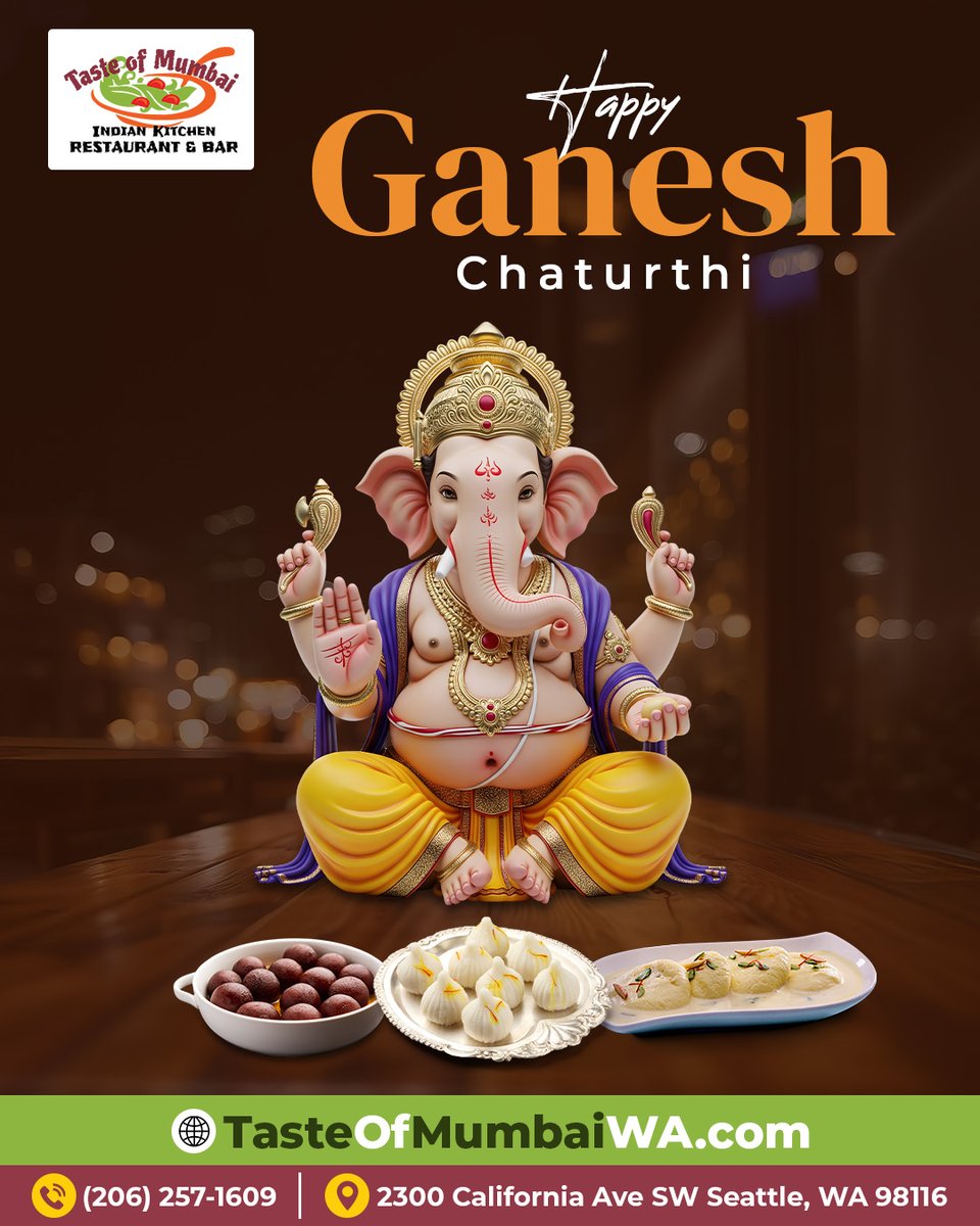 Mumbai_Kitchen1's tweet photo. 🌺✨ Happy Ganesh Chaturthi! ✨🌺

#TasteofMumbai wishes you a joyous and blessed Ganesh Chaturthi! 🐘🙏 May Lord Ganesha bring happiness, prosperity, and delicious moments to your home. 🍛

Visit us now👉: https://t.co/Eck6Bx0QSS

#GaneshChaturthi #GanpatiBappaMorya #LordGanesha https://t.co/wGvvoUaS8l