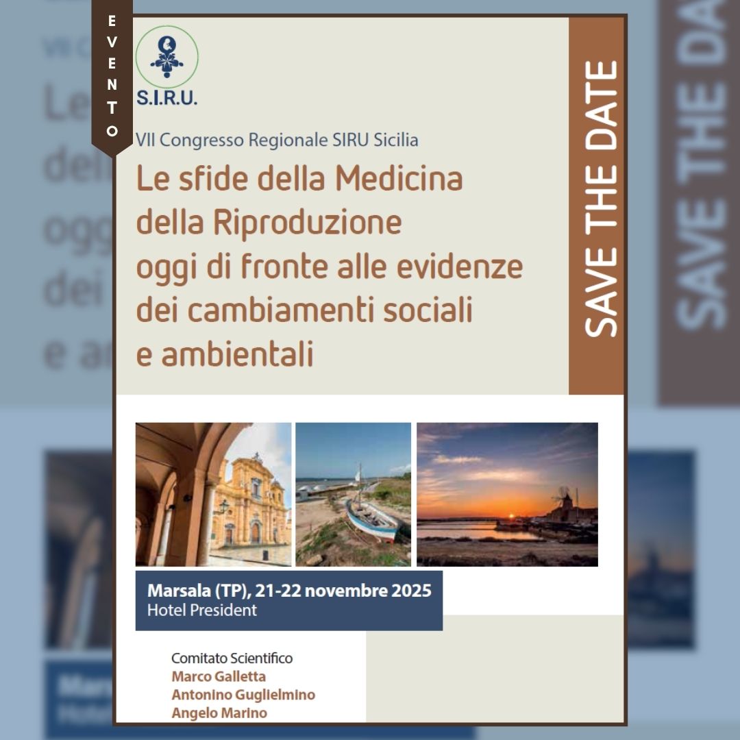 📢Iscrizioni Aperte VII Congresso Regionale SIRU Sicilia
📆21-22 novembre 2025, Marsala (TP) Hotel President
ℹ️Per programma dettagliato e iscrizioni visita il link pmaumanizzata.com/299-VII_Congre… 

#SIRU #sirusicilia #congressosicilia #pmaumanizzata