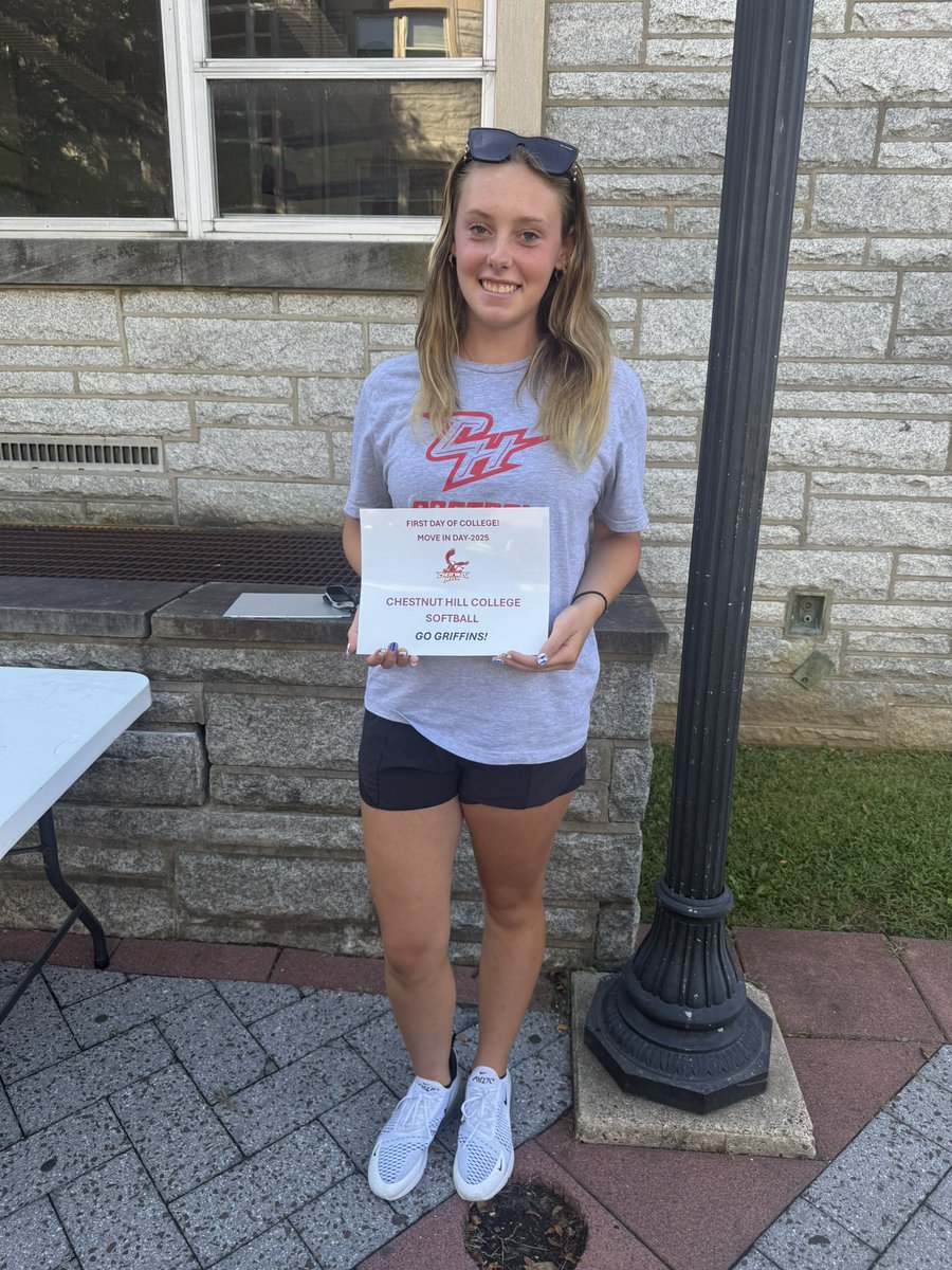 First set of move in day pics for our Freshies.  Welcome Sabrina, Mikayla, Kayla, and Madison! <a href="/CHCAthletics/">Chestnut Hill College Athletics</a>