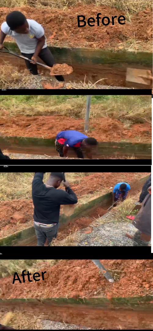 uds_official's tweet photo. From clogged drains to thriving classrooms! #UDS Group 44 transformed Fumso Ketewa. They cleared drains, installed a polytank, renovated a school & promoted climate action with bio-briquettes. A legacy of holistic change! #TTFPP2025 #KnowledgeForService #SDG6 #SDG13 https://t.co/dpngZu49Sc