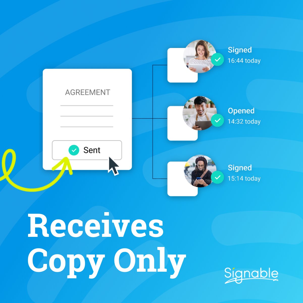 signablehq's tweet image. What is the &quot;Receives Copy Only&quot; feature?
 
While not everyone is required to sign a document, many like being kept in the loop. 

Sign up today and try &quot;Recieves Copy Only&quot; with your first envelope send: hubs.ly/Q03FqSjv0

#Signable #eSignature